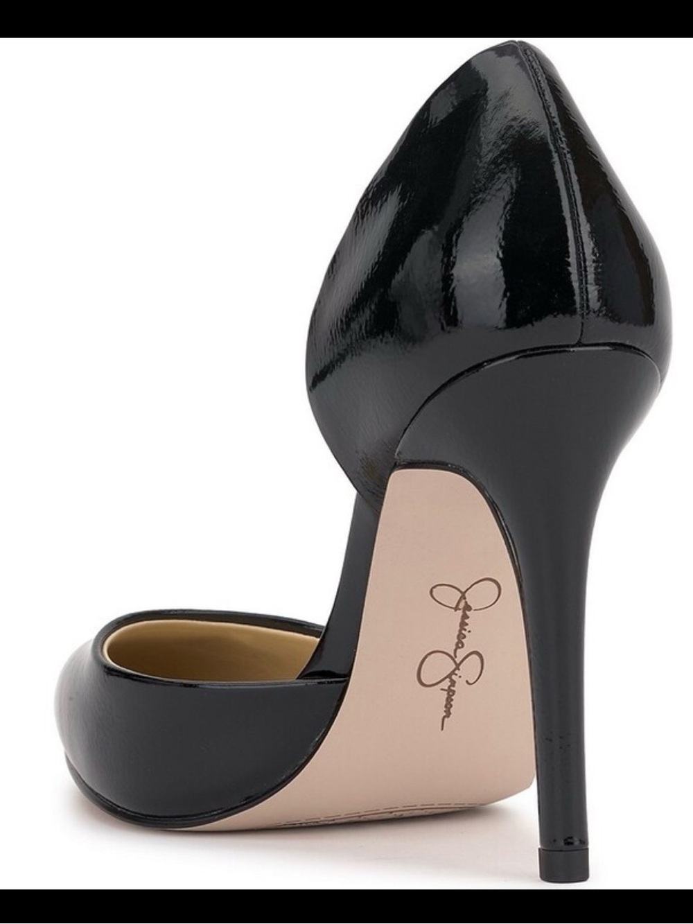 Jessica Simpson Black Patent High Heel Pump Size 7W New